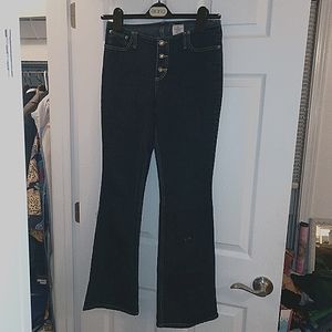 Vintage JORDACHE JEANS wide leg button fly Sz. 7/8